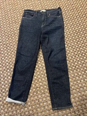Madewell ladies 29 Raw Indigo Stovepipe jeans